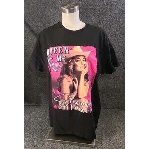 Shania Twain Queen of Me Tour Double Sided-Graphic Shirt Women's Large Black
